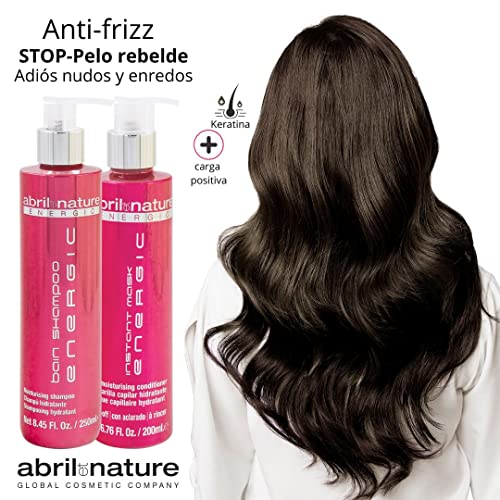 אבריל וטבע - מסכה מיידית אנרגית-מסכת קרטין-200 מיליליטר-טיפול בשיער יבש ומקורזל-מחזיר כוח לסיבי השיער-אנטי