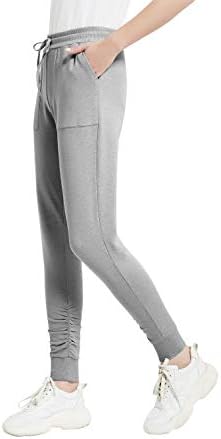 Pacibe Super Soft Jogger Pants Leg Leg לנשים עם כיסים