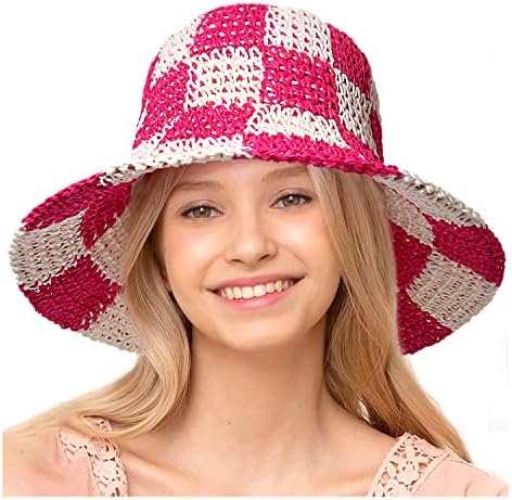 כובעי שמש דלי קש דלי קש לנשים לנשים סרוגה סרוגה רחבה שוליים כובעי חוף נוסעים אביזרי קיץ נוסעים