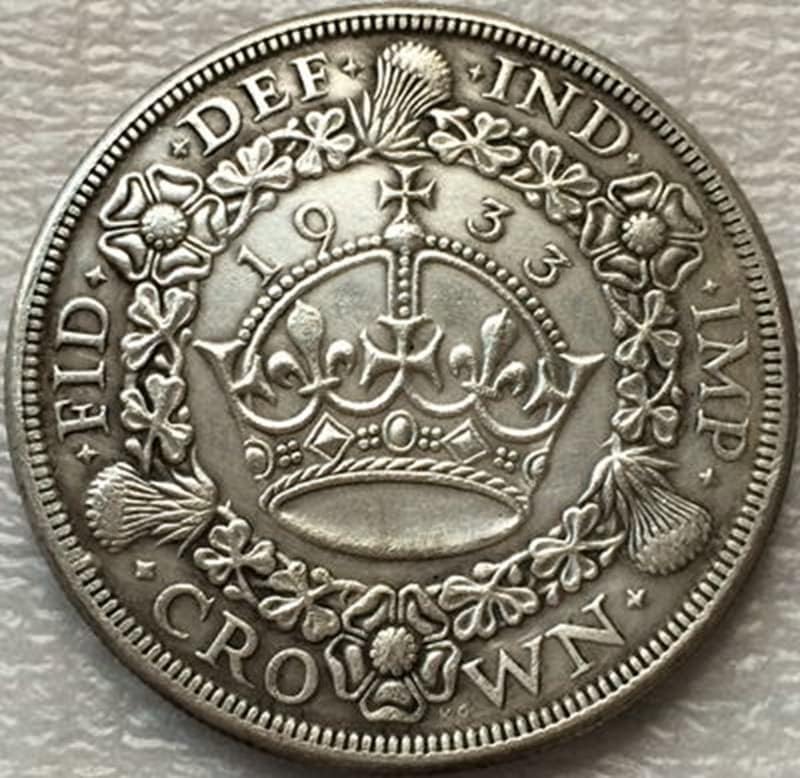 5 תאריכים שונים ג'ורג 'סטרלינג הבריטי מטבע מטבע מכסף מצופה מכסף עתיק מטבע דולר כסף