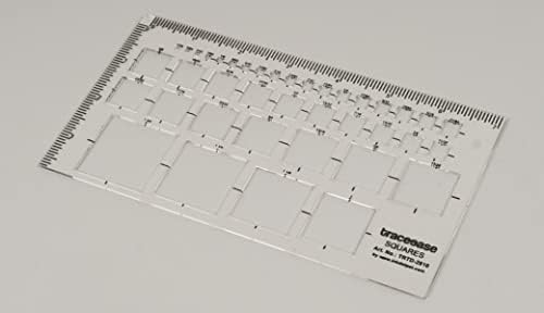 1 מחשב מלבן סטנסיל עם 39 כיכר גיאומטרי שיבוץ תבנית 7.2 איקס 4 סנטימטרים עשה זאת בעצמך גיאומטרי מדידה