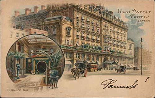 מלון שדרה ראשונה לונדון לונדון, אנגליה גלויה עתיקה מקורית