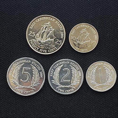 מטבע מזרח קריבי 1 1 סט מטבעות צפון אמריקה החדשה