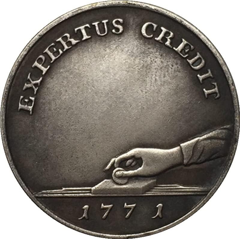 1771 מטבעות פולניים נחושת מטבעות עתיקות מצופות מכסף
