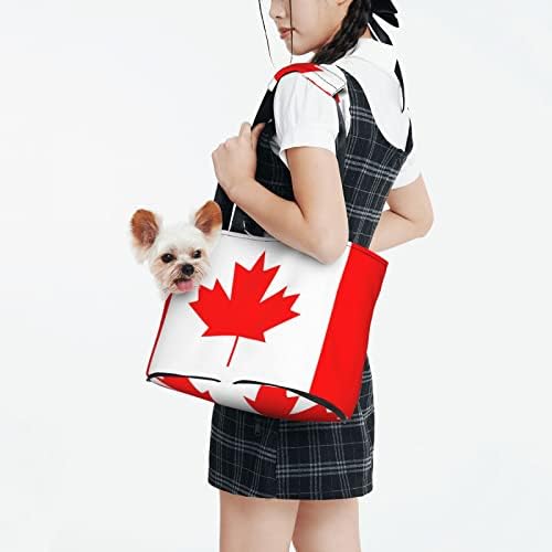 מנשא כלב ארנק קנדה דגל מאוורר לנשימה לחיות מחמד נסיעות תיק לחתולים וכלבים קטנים נייד מנשא לחיות מחמד