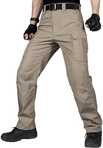 מכנסי מטען לחייל חינם מכנסי עבודה קלים לגברים מכנסיים טקטיים עמידים במים עם כיסים לטיולים בחוץ