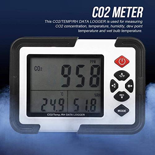 גלאי פחמן דו חמצני, CO2 מטר HT-2000 CO2 גלאי גלאי דיגיטלי 9999pm טמפרטורת איכות אוויר ניידת טמפרטורת