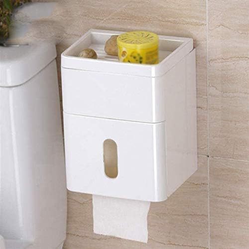 קופסת רקמות אמבטיה של דובאו, מחזיק נייר טואלט, מגש שירותים, צינור נייר אטום למים נטול אגרוף