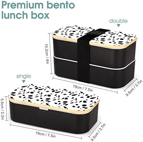 הדפס דלמטי הדפס בנטו קופסת אוכל בנטו דליפה מכולות מזון בנטו עם 2 תאים לפיקניק עבודה לא