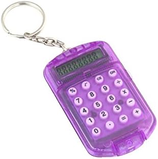 רמקול לב 8 ספרות Pocket Mini מחשבון אלקטרוני מחשבון מפתח טבעת מפתח לאספקת משרדים ביתית ביתי צבע אקראי