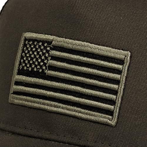 וורון אמריקאי דגל כובע לגברים נשים, רשת לנשימה רקום אבא כובע, ארהב דגל מתכוונן בייסבול כובע, חיצוני