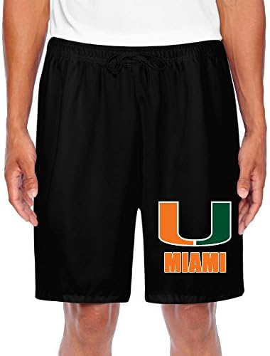 CGH Seven University of U Logo מכנסיים קצרים לגברים מיאמי עם כיס שחור