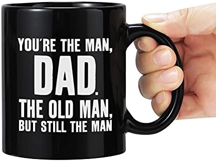 אב יום מתנות בת בן, מצחיק שחור קרמיקה קפה ספל תה כוס-אתה את איש, אבא: יום הולדת מתנות לאבא, הודיה חג