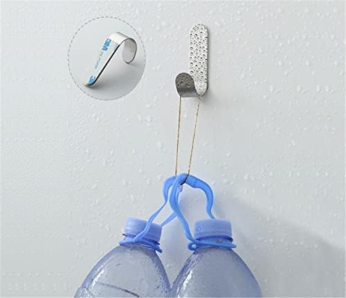 LCK 8-פאק אגרוף בחינם 6.6 קילוגרם דבק עצמי ווים קיר נירוסטה למפתחות מקלחת אמבטיה חיצונית דלת מטבח שיפוץ