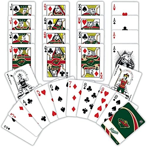משחקי מופת משפחתיים - קלפי משחק פראיים של מינסוטה-סיפון קלפים מורשה רשמית למבוגרים, ילדים ומשפחה ירוקה