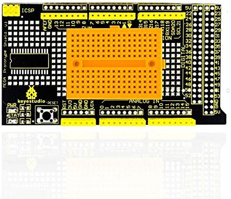 Keyestudio Mega Prototype Shield V3 לוח עבור Arduino Mega R3 2560, עם 170 נקודות להלחמת לחם, קל לשימוש,
