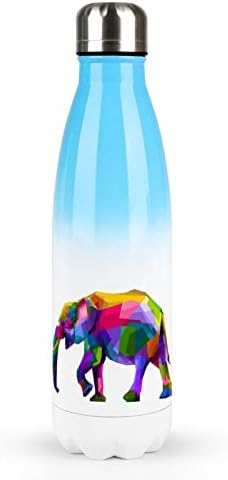 פיל הליכה צבעוני בקבוק מים נירוסטה עם מכסה עם כוס כוס מבודד כוס ספל נסיעות דליפה דליפה