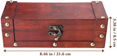 קאבילוק קופסת תכשיטים מעץ עתיק עם מנעול וינטג 'אחסון סיכת שיער מארז טבעות טבעות קטנות טבעות שרשרת מארגן