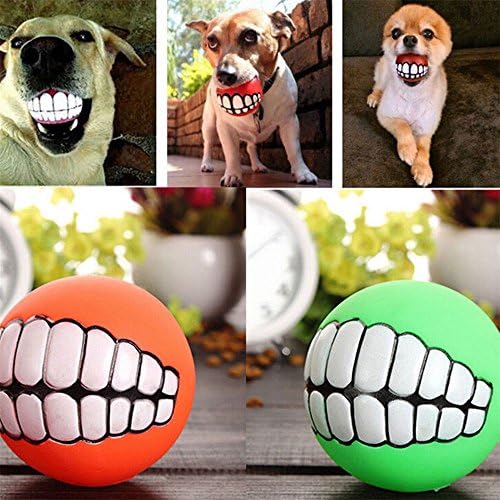 שיני כדור כלב לחיות מחמד שיניים מצחיקות צעצוע סיליקון לעיסה חורק כלבי צליל מנגנים צעצוע u