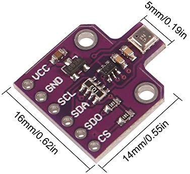 ACEIRMC BME680 טמפרטורה דיגיטלית לחות לחות לחות לוח פריצה תואם עבור Arduino Raspberry Pi ESP8266 3 ~