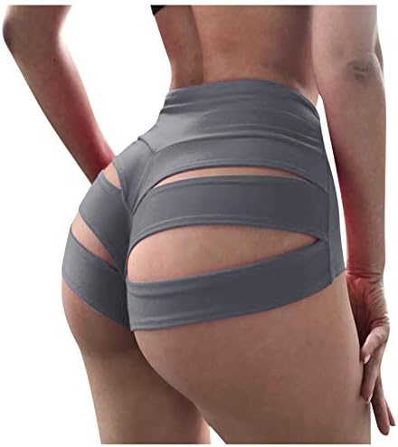 נשים גזרו מכנסי יוגה קצרים שלל מכנסיים חמים אימון חדר כושר מותן גבוה אימון פעילות הרמת חותלות ספורט.