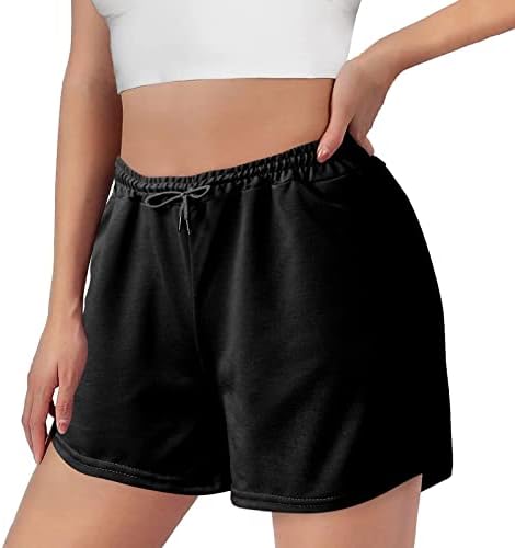 מכנסיים קצרים לנשים לקיץ טרקלין נוח מזדמן בצבע טהור מכנסי חוף קצרים רופפים מתאימים מכנסיים קצרים מותניים