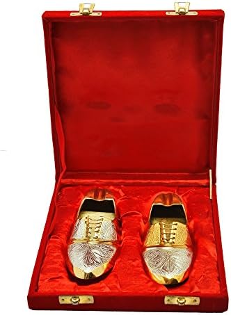 Anand Crafts מכסף ומגש אפר בצורת נעל מצופה זהב 2 יח '. 6