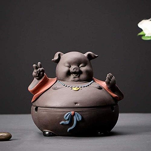 Chaiodengzi Athray בעלי חיים יצירתי עם מכסה חזה חמוד חזה חזה סגול קרמיקה קרמיקה אדפרי תה תה משחק קישוט