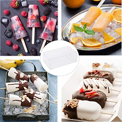 ברור ארטיק עוגת ארטיק קופסות 16 יחידות פלסטיק לחיות מחמד גלידת עוגת סוכריות קופסא פינוק עם 25 יחידות